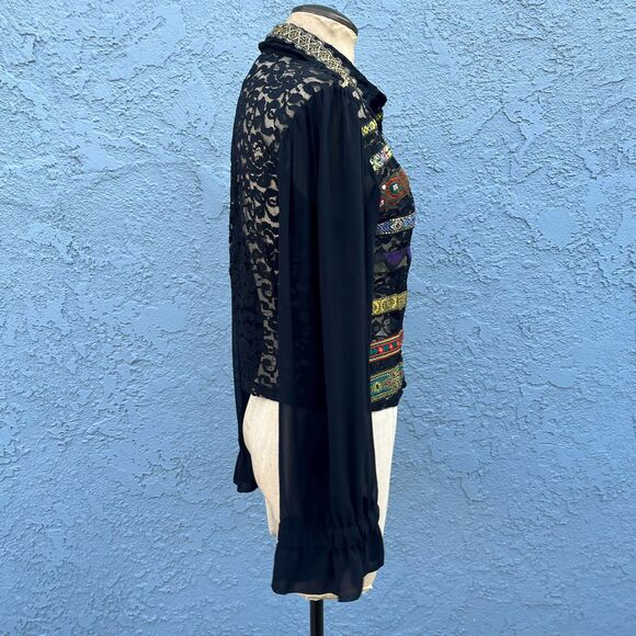 90s The Limited Blouse Size Small Bohemian Maximalist - Picture 7 of 10